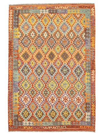 Kilim Afghan Old Style Rug 209X297 Wool, Afghanistan