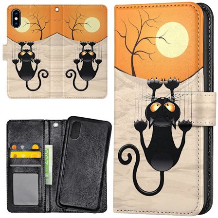 iPhone X/XS - Plånboksfodral/Skal Klösarkatt