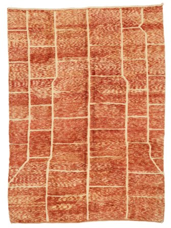 Tapis Berber Moroccan - Mid Atlas 302X420 Rouge/Rouge Foncé Grand (Laine, Maroc)