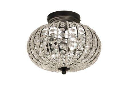 Aneta Lighting EDDA plafond, svart/klar, 2xE14