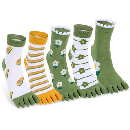 Tåstrømper Dame Herre Søt Katt Tåstrømper Jenter Fargerike Bomull Ankel Sport Løpestrømper med Tær