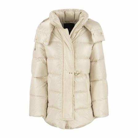 Fay, Down Jackets Beige, Dames, Maat:S,nylon