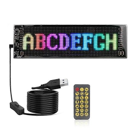 LED Matrix Display Bilpanel Fleksibel Pixel Programmerbar Rullende Reklame DIY Animation Tekst Matrix Panel RGB 20x64