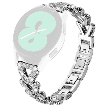 Vridet klockarmband i zinklegering med strassdekor för Huawei Watch GT 3 42mm klockarmband - Silver