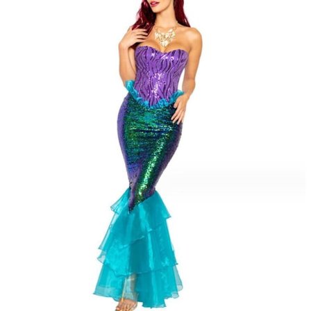 Havfrue Kostume Til Kvinder Halloween Havfrue Kjole