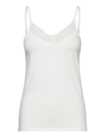 Ladies Singlet T-shirts & Tops Sleeveless Valkoinen Garcia