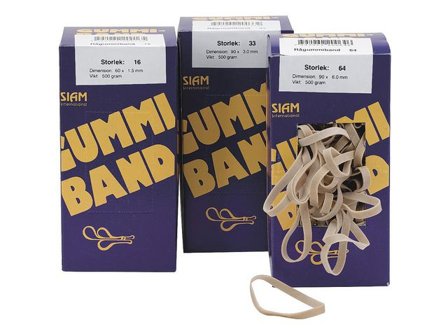 Gummiband nr75 100x9mm 197/fp - Lyreco - Emballage och lagerutrustning - Bindgarn gummiband och stift - Gummiband