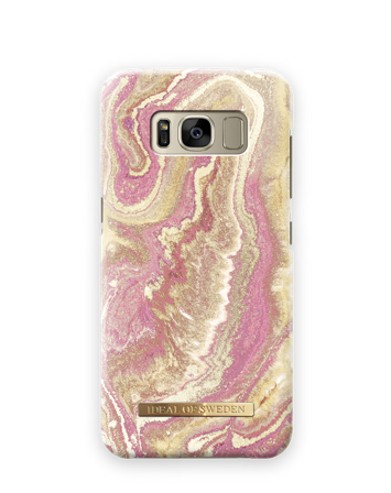 Female deksel, Galaxy S8 Golden Blush Marble, iDeal of Sweden