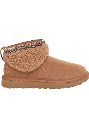 Ugg Classic Ultra Mini Maxi Curly Skor Dam Beige 38