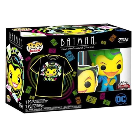 Pakke t-shirt og figurine - FUNKO - Joker - Størrelse M - Unisex - Hvid