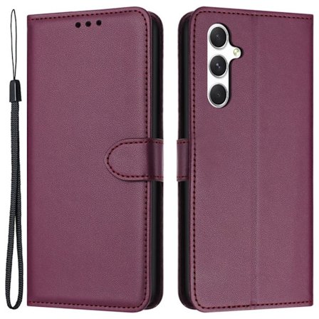 Samsung Galaxy S25 / S24 Wallet Cover with Strap - Purple