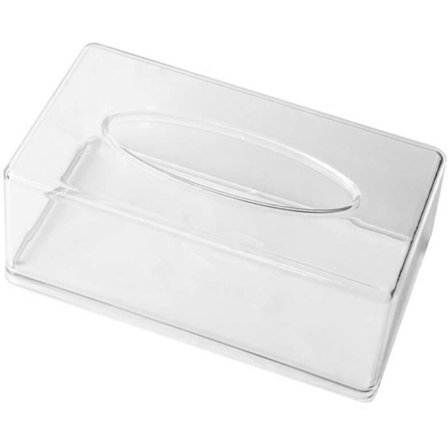 Akryylinen nenäliina-annostelija Suorakulmainen läpinäkyvä nenäliina-annostelija toimistoon, kotiin, ravintolaan, WC:hen