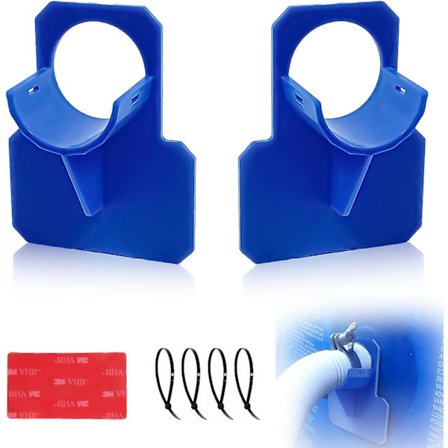 Sæt med 2 slangeholdere til swimmingpool, adapter til swimmingpool, blåt swimmingpooltilbehør