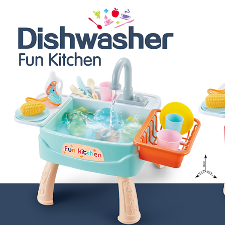 Simuleringscirkulerende vand elektrisk vaske pædagogisk køkkenlegetøj -LP-