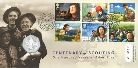 Storbritannien 2007 - Møntbrev med 50 pence mønt