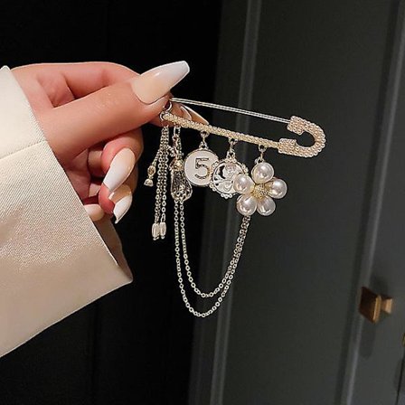 Pärlblomma CC Broscher För Damkläder Brosch Xin3002301