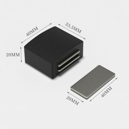 Skapfanger Dørlåsspenne SVART black