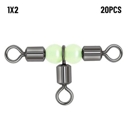 20 stk Fiskepinne Line Connector 3 Way 1X2 1X2