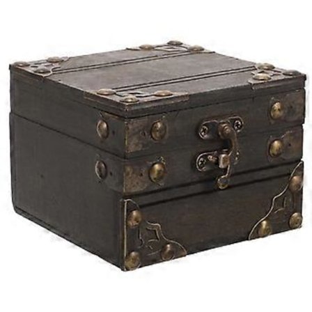 Trälåda för småsaker Retro Smyckeskrin Vintage Smyckeskrin Handhållet Förvaringsfodral