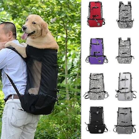 Pustende Stor Hund Utendørs Reise Justerbar Ryggsekk For Fotturer Sykling Reflekterende Veske Hunder Frenc