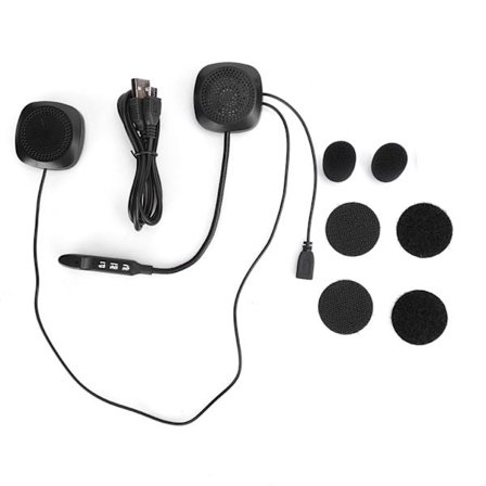 Bluetooth 5.0 Motorcykelhjelm Headset Stereo Håndfri Opkald Hovedtelefon med Mikrofon
