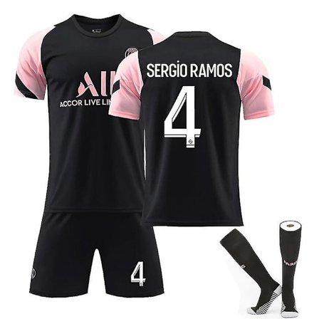 21-22 Paris Svart Rosa Sergio Ramos #4 Sett /