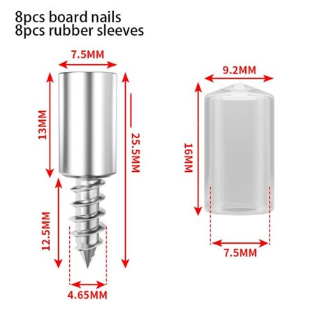 8 STK Laminat støttesøm Selvskærende integreret skrue