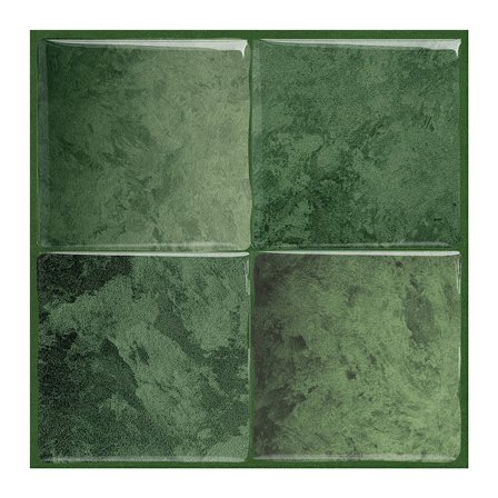 Selvklæbende stænkplade til køkken - Grøn, 3D badeværelsesvægfliser, 5 vægklistermærker (22,9x22,9 cm), nem at installere