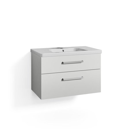 Svedbergs Signum 270380 Tvättställsskåp med tvättställ och lådor 81 cm, Badrum