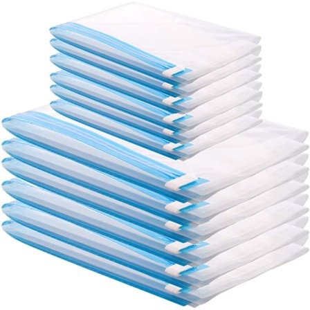 Vakuumförvaringspåsar 12 st 6 påsar 60x40cm och 6 påsar 50x35cm,