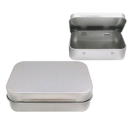 2ST Flip Iron Box Liten Box SILVER
