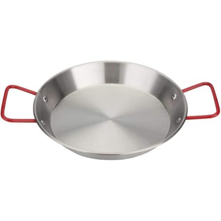 Rostfritt Stål Paella Pan Icke-klibbig Stekpanna Paella Stekpanna Hemlagad Matlagning Paella 28cm