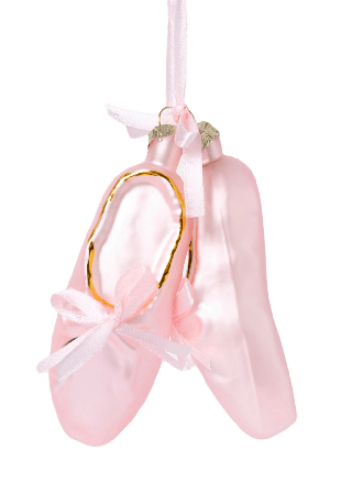Åhléns Home Julgranshänge i glas BALLERINASKOR Inredningsdetaljer Rosa ONESIZE
