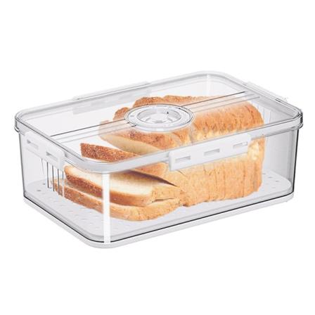 Leipälaatikko ilmatiivillä kannella - Leipälaatikko keittiön pöytätasolle, Ajan tallentava leipäsäiliö kotitekoiselle leivälle, Bagel,