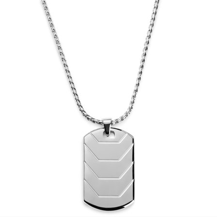 Collar con placa de identificación de acero Icarus Rayder para hombres - Placas de identificación