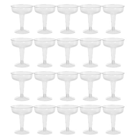 Nye engangsplastglas til champagne - 20 stk. gennemsigtige champagneglas i plast til fester (PA)