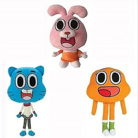 3 stk Gumball tegnefilmfigur søde bløde dukke pige plyslegetøj