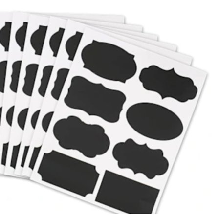 100 Etiketklistermærker med Pen, Tre Størrelser, Genanvendelige Vandtætte Kridtetiketter til Opbevaringskasser, Madbeholder Etiketter, Glas Etiketter,