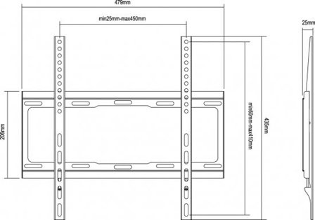 Equip 32"-55" Fixed Tv Wall Mount