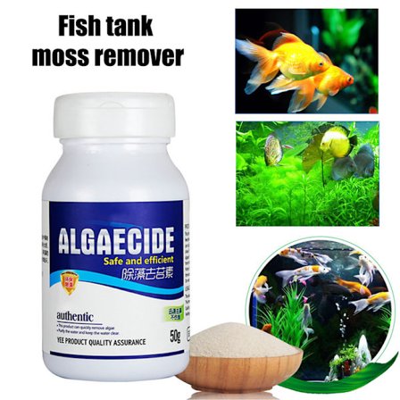 Aquarium Algaecide Vatten Alger Control Fish Tank Moss Remover 50g