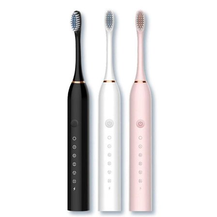 3 kpl Sähköhammasharja Sonic Ladattava 6 Tilaa Lapset Aikuiset Harja 4 Päätä Usb