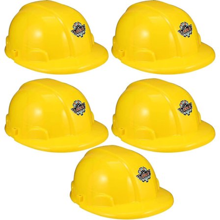 5 st Barn Gul Plast Bygghjälmar Arbetshjälmar Barn Ingenjörshattar