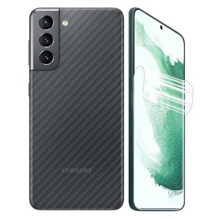 Galaxy S21 Display Film + Carbon Fiber Protection Movie til Back