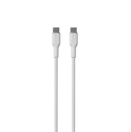 Puro Soft USB-C - USB-C 60W 1,5 m silikonkabel - hvit