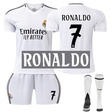 24-25 Ronaldo 7 Real Madrid Uudet jalkapallopaidat Harjoitusasut Lapsille & Aikuisille
