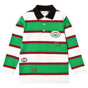 Kids - Gucci Green Rugby Logo Polo Shirt 10 years - Tops - 10 years - Green