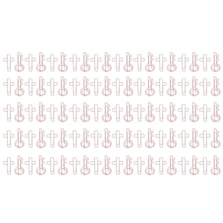 100 stk. metallkorsformede binders nøkkel bokmerke dokument notat organizer