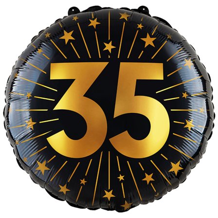 Folieballong med Stjärnor & Siffran 35