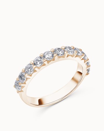 Klassisk Alliancering Lily 18K Rosaguld 3.0mm Naturlig diamanter