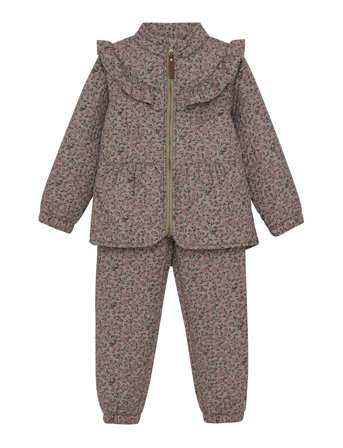 En Fant Thermal Set W. Frills, Aop - Pink - 86